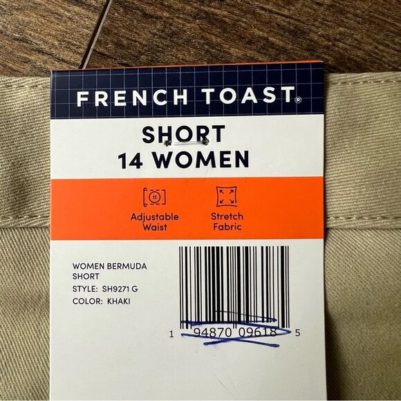 NWT French Toast Khaki Women’s Chino Shorts Sz 14 - Picture 4 of 12